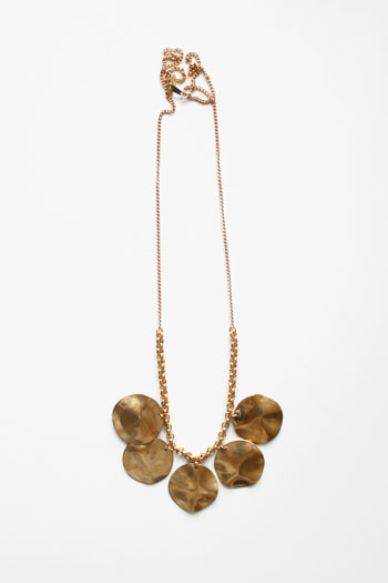Hammered Brass Necklace by The Vamoose
