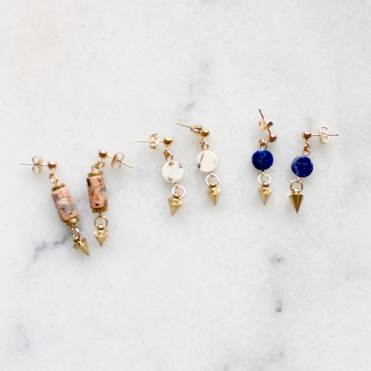 Gemstone Earrings by The Vamoose