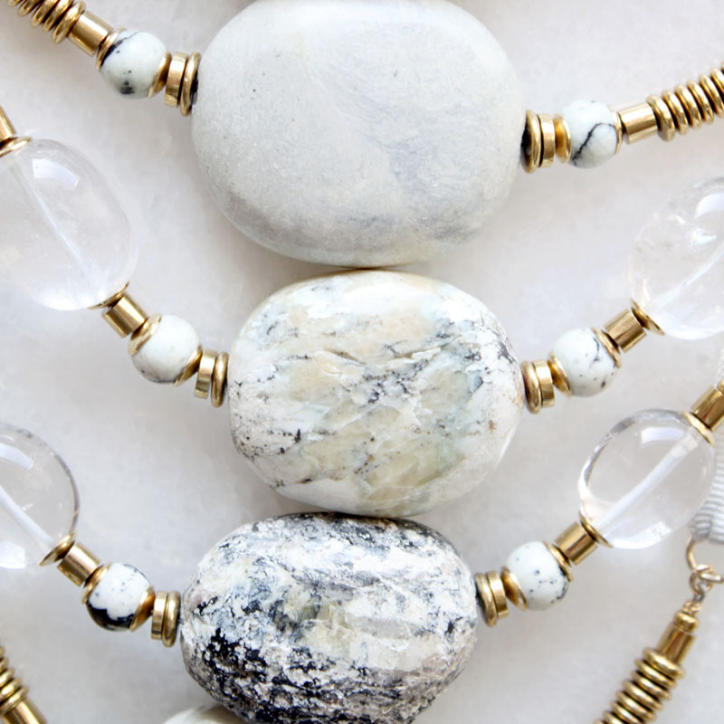 Marble and Quartz Necklaces by The Vamoose