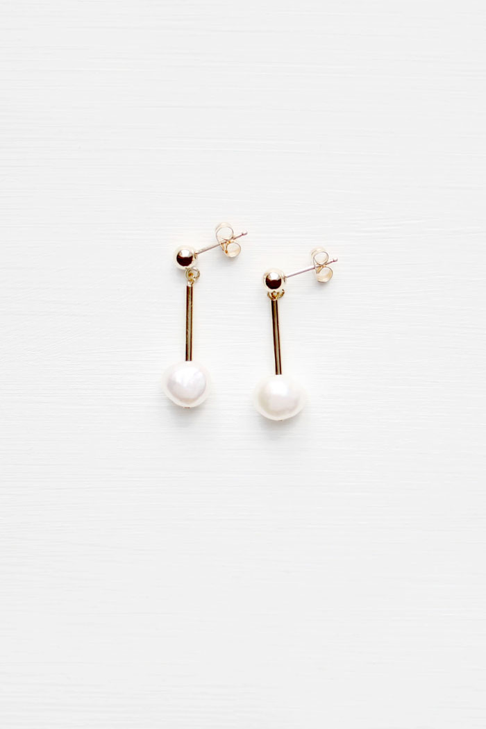 Pearl Drop Earrings by The Vamoose