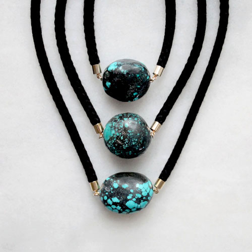 Rope and Turquoise Necklaces by The Vamoose