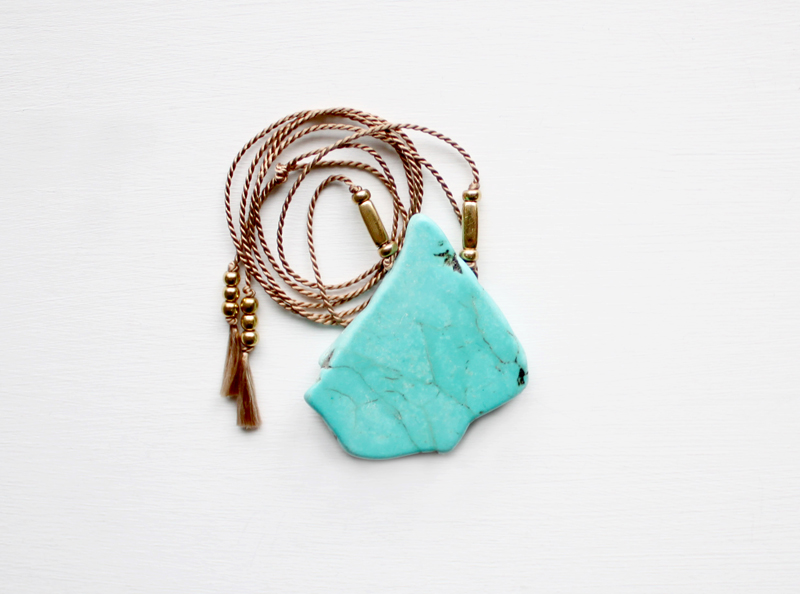 Silk and magnesite necklace by The Vamoose